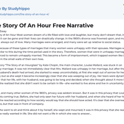 The story of an hour annotations pdf