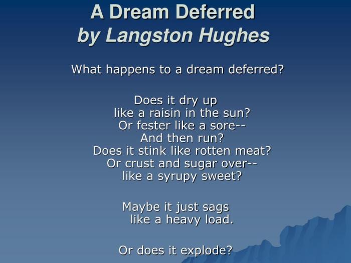 Langston hughes a dream deferred pdf