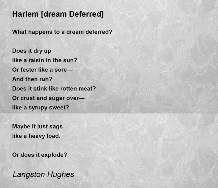 Langston hughes a dream deferred pdf