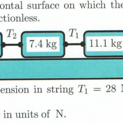 Attached masses frictionless horizontal