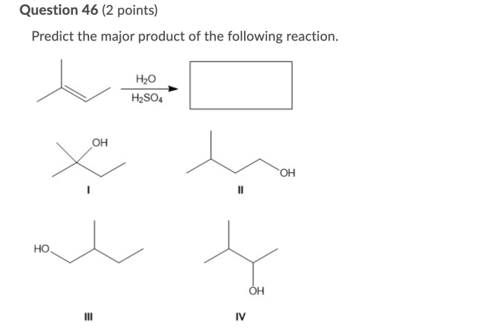 Predict the major product of the reaction shown.