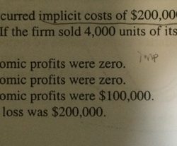 Suppose that a business incurred implicit costs of