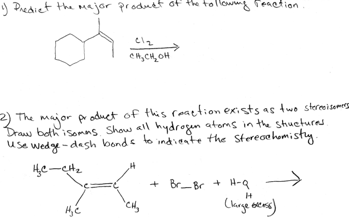 Predict formed organic major when reaction undergoes compound shown etona below transcribed text show